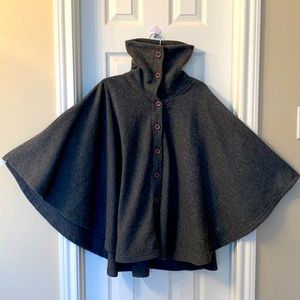 Buttoned Poncho Sweater